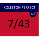Wella Professionals Koleston Perfect Me+ - 7/43 Medium Red Gold Blonde Wella Professionals Koleston Perfect Me+ - 7/43 Medium Red Gold Blonde