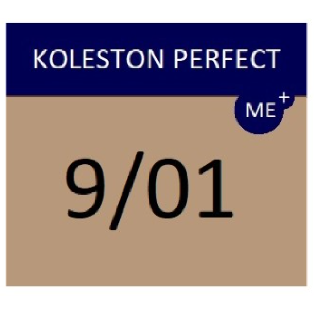 Wella Professionals Koleston Perfect Me+ 9/01 - Ultra Light Natural Ash Blonde Wella Professionals Koleston Perfect Me+ 9/01 - Ultra Light Natural Ash Blonde