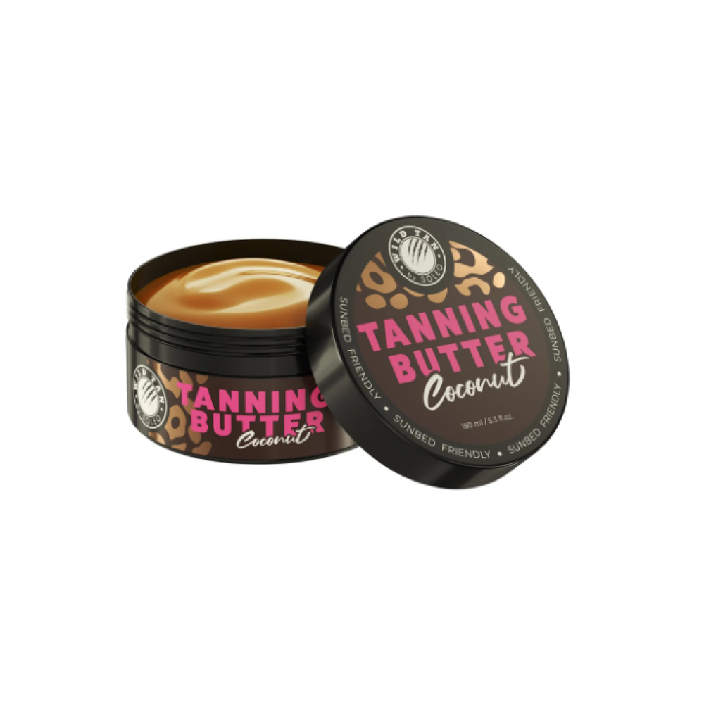 SOLEO Wild Tan Coconut Tanning Butter - Iedeguma sviests ar kokosriekstu eļļu un kakao sviestu, 150ml (WILD-25)