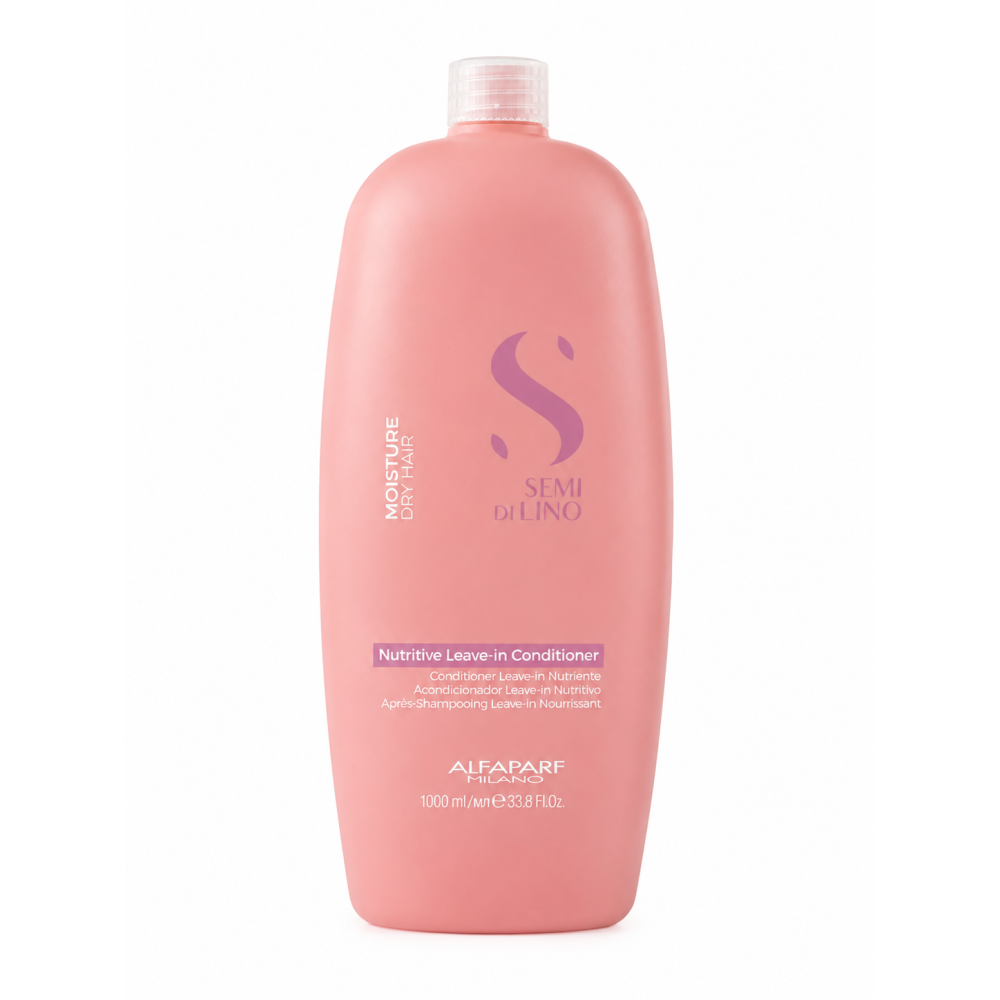ALFAPARF Milano Semi Di Lino MOISTURE LEAVE-IN Conditioner - Mitrinošs kondicionieris sausiem matiem, 1000ml (PF016420)