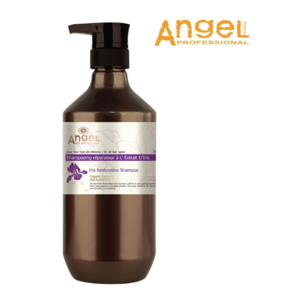 Angel En Provence Iris Restorative Shampoo – Atjaunojošs šampūns bojātiem matiem, 800ml (PL-34-2)