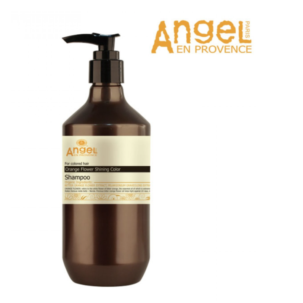 Angel En Provence Orange Flower Shining Color Shampoo – Šampūns krāsotiem matiem mirdzuma saglabāšanai, 800ml (PL-03-2)