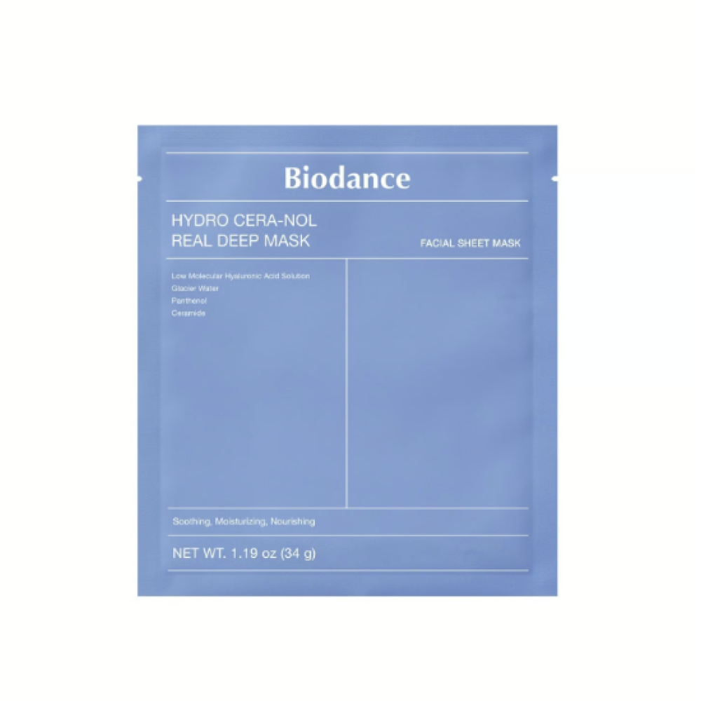 BIODANCE Biodance Hydro Cera-Nol Real Deep Mask - Nakts hidrogela maska ar keramīdiem ādas sausuma novēršanai, 34g