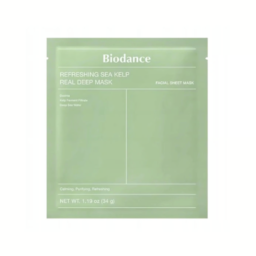 BIODANCE Biodance Refreshing Sea Kelp Real Deep Mask - Nomierinoša hidrogela maska ar aļģēm, 34g.