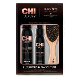 CHI Luxury Black Seed Oil Luxurious Blow Out Kit - Косметика для волос с маслом чёрного тмина + расчёска