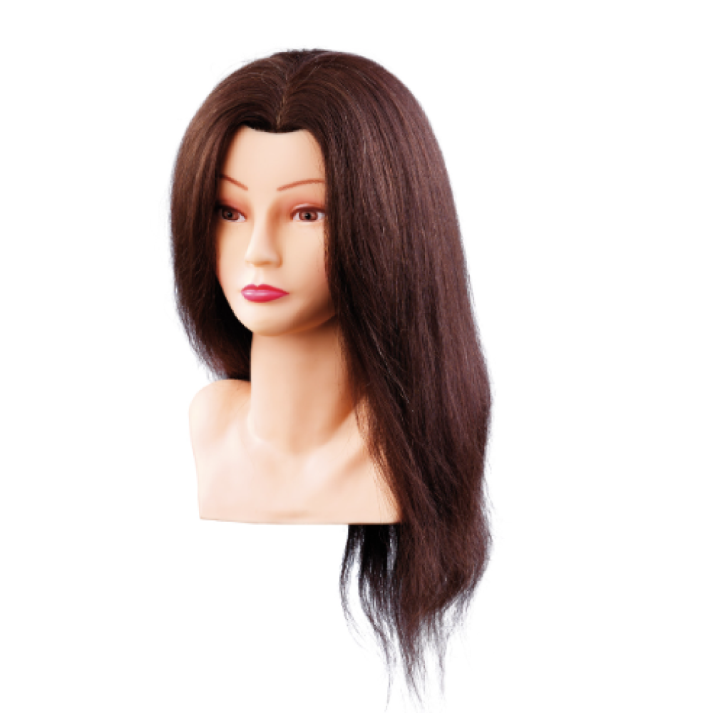 Manekena galva/manekens Ellen - ar naturāliem matiem, 40cm (7000798)