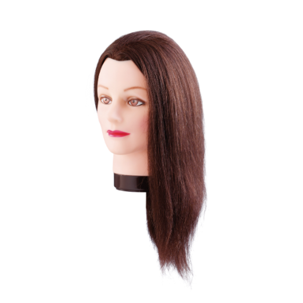 Manekena galva/manekens Estelle - ar naturāliem matiem, 50cm (7000829)