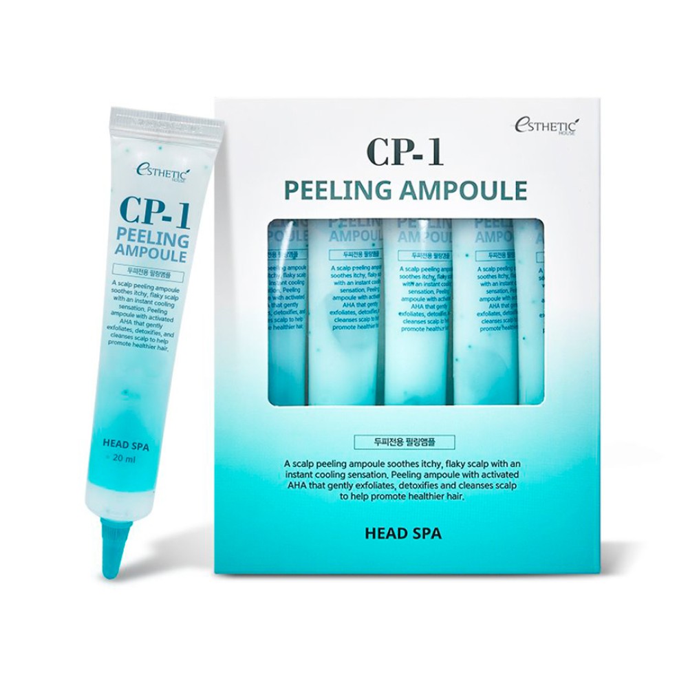 CP-1 Peeling Ampoule - Atvēsinošs skābju pīlings galvas ādai, 20ml*5gab.