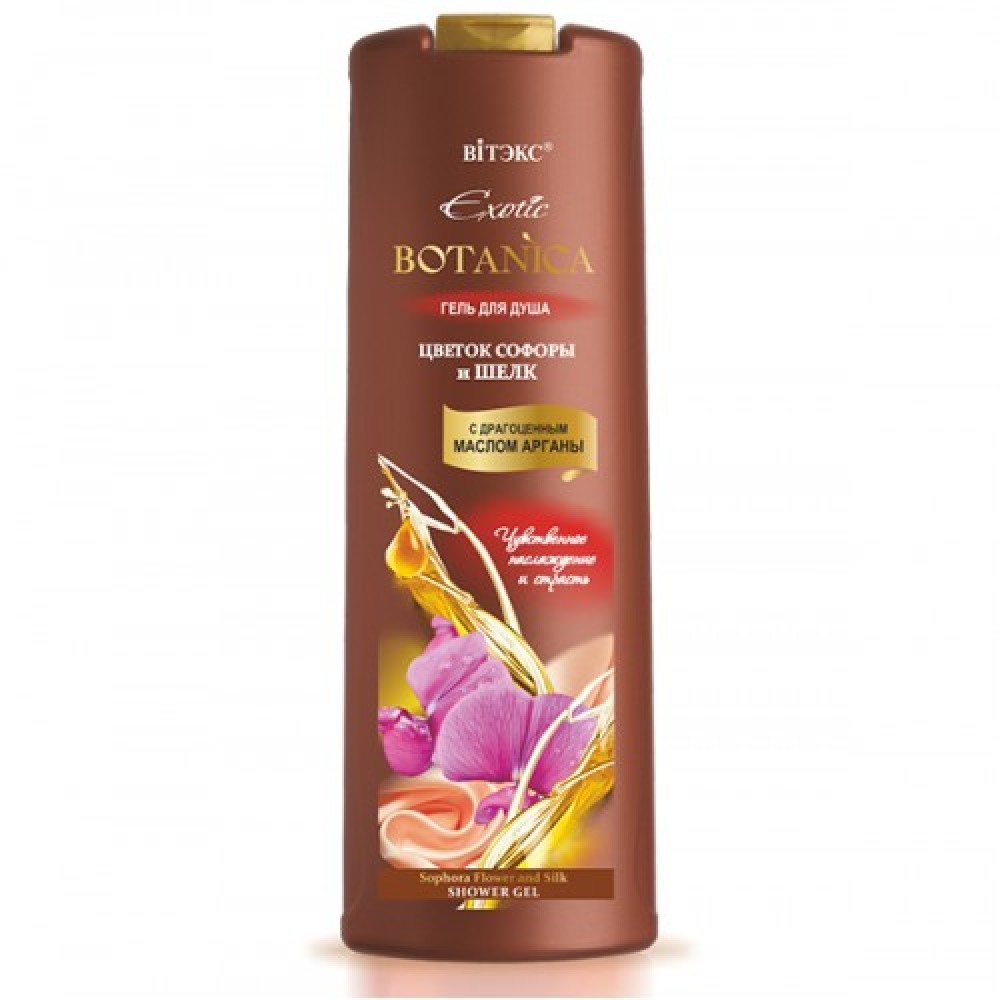 Exotic Botanica. Dušas želeja Soforas zieds un zīds (500 ml)
