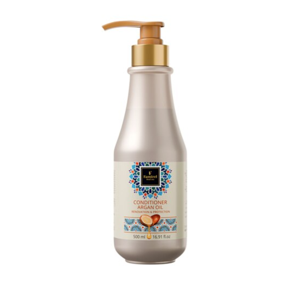 FAMIREL Conditioner Argan Oil Renovation & Protection - Barojošs kondicionieris ar argāna eļļu, 500ml (7290114085878)