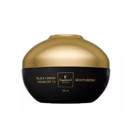 FAMIREL Day Cream Black Caviar Moisturizing SPF 15 - Mitrinošs sejas krēms melniem ikriem, 50ml