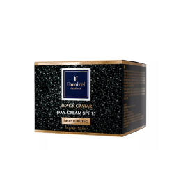 FAMIREL Day Cream Black Caviar Moisturizing SPF 15 - Mitrinošs sejas krēms melniem ikriem, 50ml