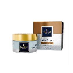 FAMIREL Night Cream Hyaluronic Acid - Bagātīgās tekstūras nakts krēms satur hialuronskābi, 50ml