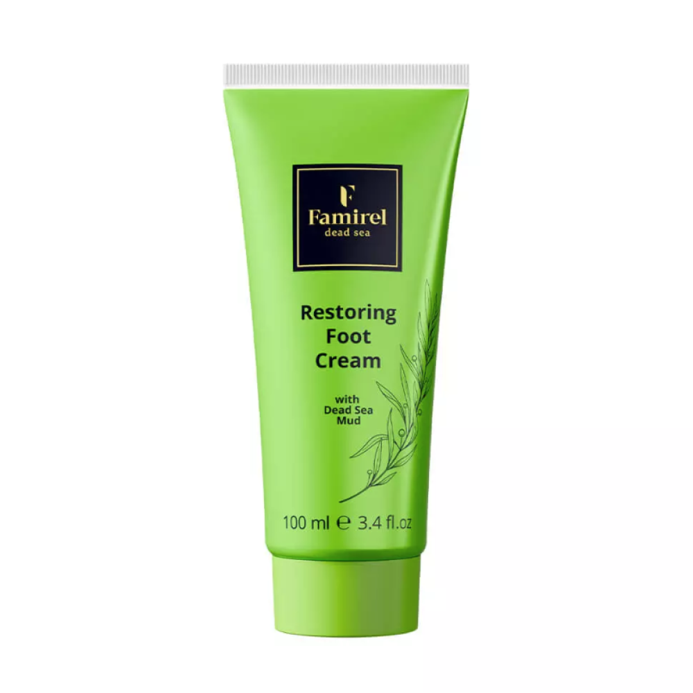 FAMIREL Restoring foot cream with Dead Sea mud - Intensīvs pēdu krēms ar Nāves jūras dubļiem, 100ml (7290114085236)
