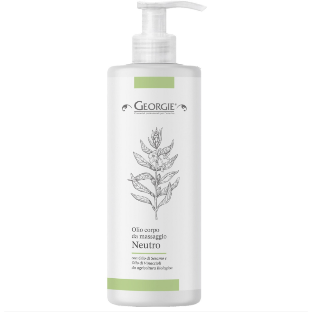 GEORGIE Eļļa masāžai, neitrāla, BIO vīnogu kauliņu, 500ml (C 4503)