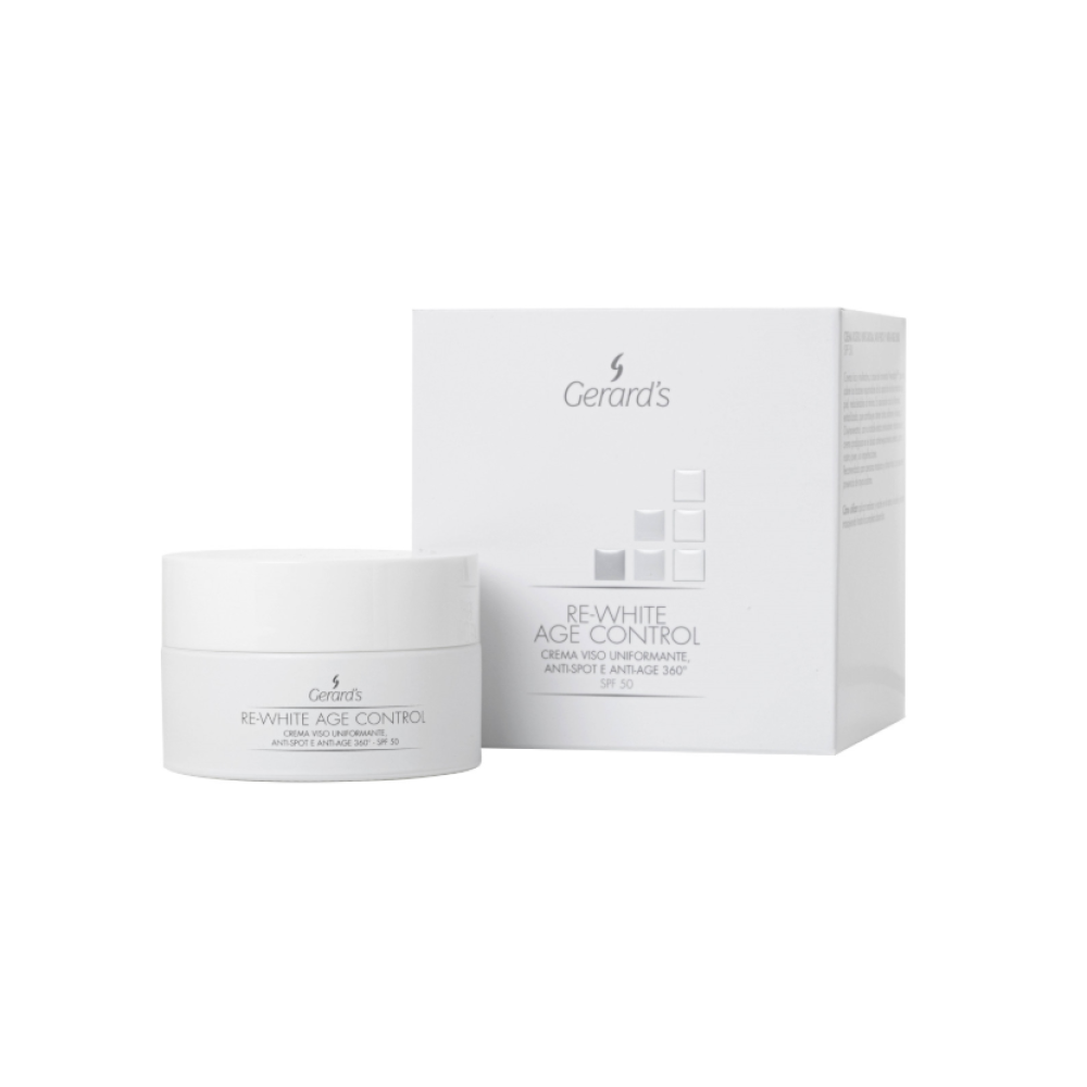 GERARD'S RE-WHITE AGE CONTROL Anti Spot and Anti Age face cream, SPF 50 - Krēms ādas toņa izlīdzināšanai, anti-age, 100ml (PFAREW580)