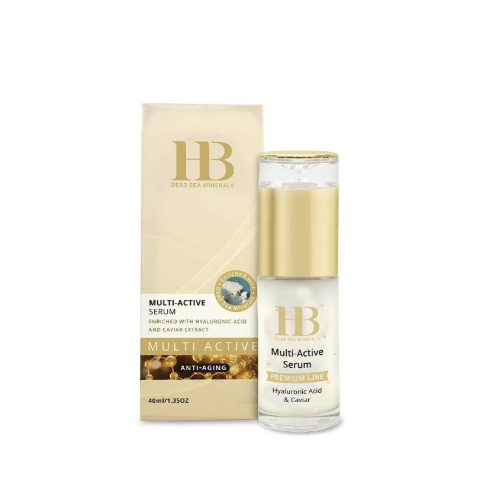 H&B Multi-Active Serum with Hyaluronic acid and Caviar - aktīvs sejas serums ar hialuronskābi un ikriem (HB-SERUM)