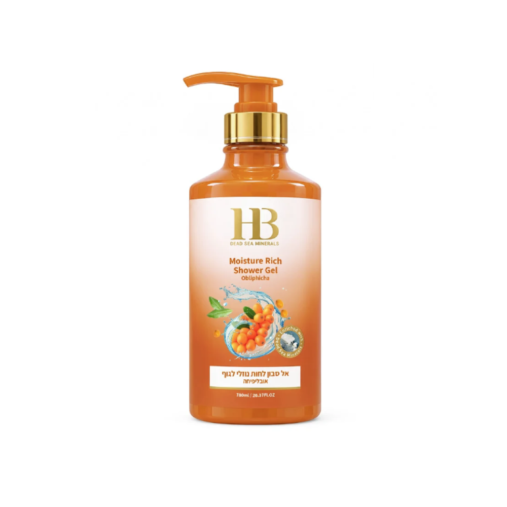 HEALTH&BEAUTY Moisture Rich Shower Cream Obliphicha Oil - Dušas želeja-krēms ar smiltsērkšķu eļļu, 780ml (H&B00043)