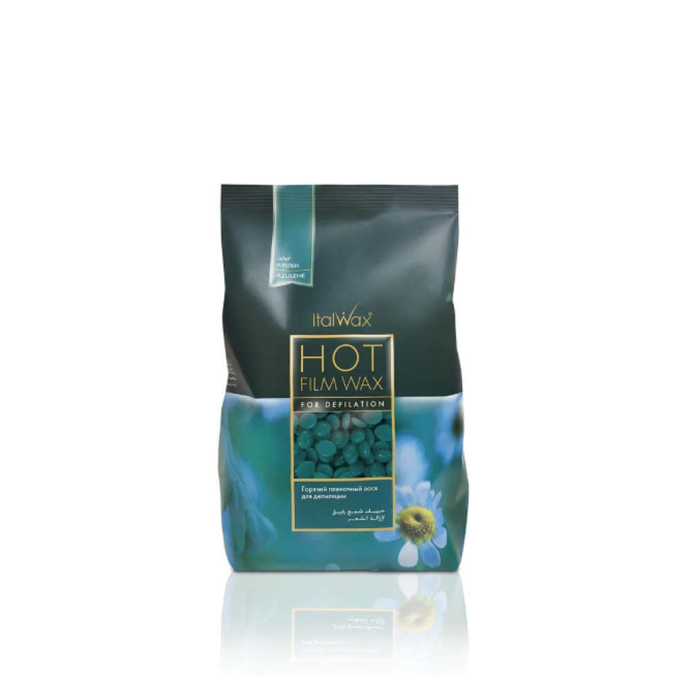 ItalWax Hot Film Wax AZULENE - Caurspīdīgs plēves vasks AZULENE, 500gr. (02-0503)