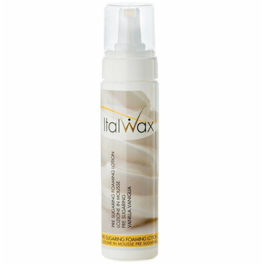 ItalWax Pre Sugaring Foaming Lotion Vanilla - Putošais Vanilla losjons pirms cukura depilācijas (CPSF200)