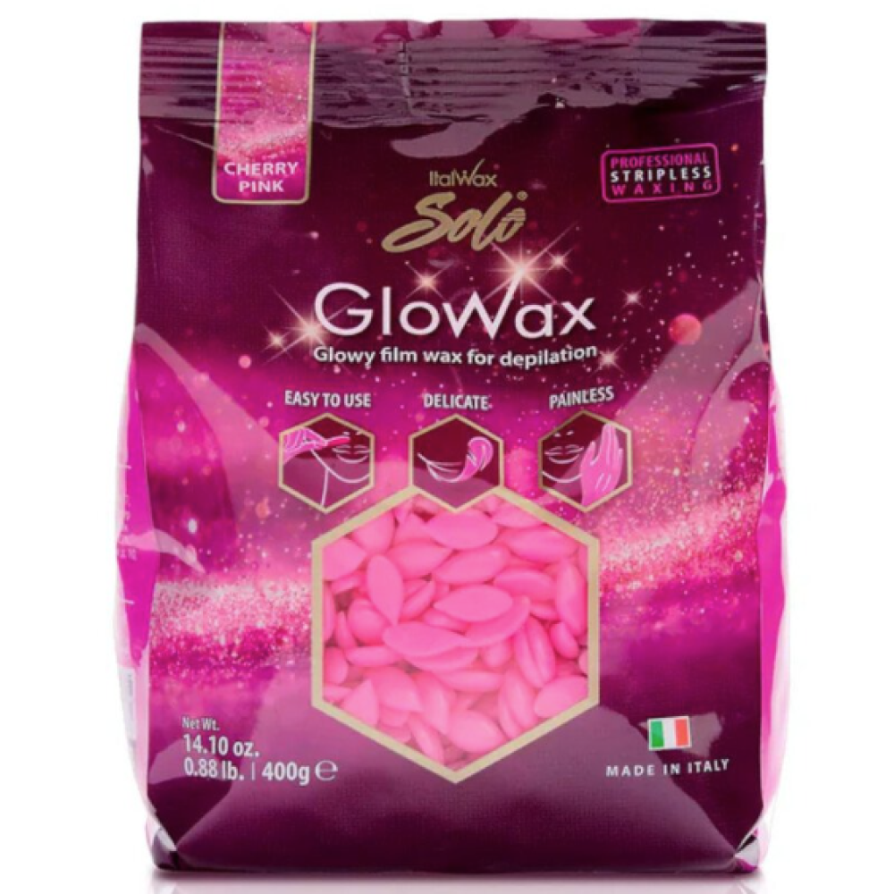 ItalWax GloWax CHERRY PINK - Caurspīdīgs plēves vasks, 400gr. (02-2014)