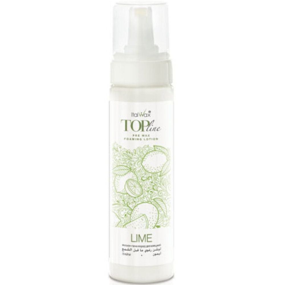 ItalWax Top Line Pre Wax Foaming Lotion LIME - Pirms vaksācijas putas-losjons ar laimu, 200ml (CPWF200)