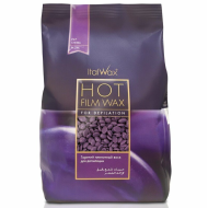 ItalWax Hot Film Wax PLUM - Caurspīdīgs plēves vasks PLŪME, 1000gr.