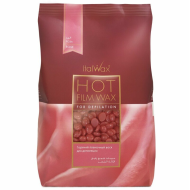 ItalWax Hot Film Wax ROSE - Caurspīdīgs plēves vasks ROZE, 1000g