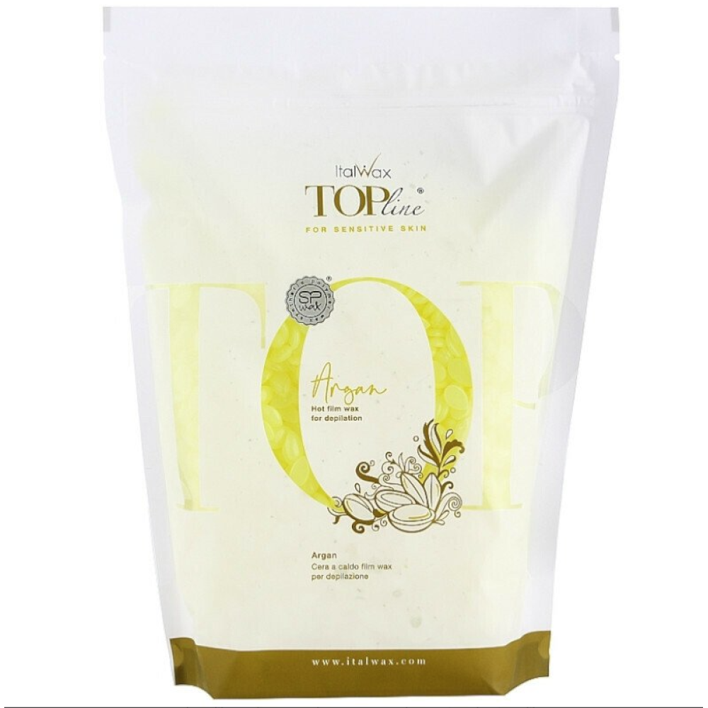 ItalWax Top Formula ARGAN - Cietais vasks granulās jutīgai ādai, 750gr. (BRLargan)
