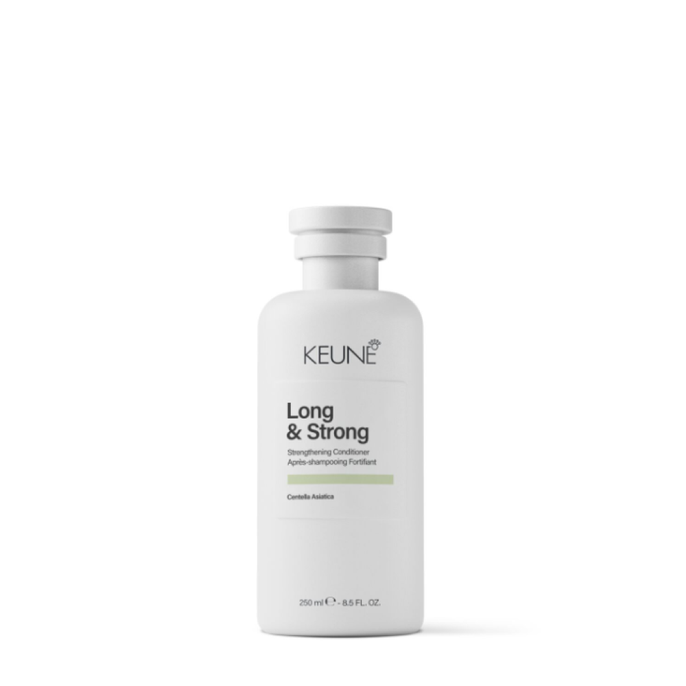 KEUNE Long & Strong Strenghtening Conditioner – Spēcinošs un matu augšanu veicinošs kondicionieris, 250ml (21605)