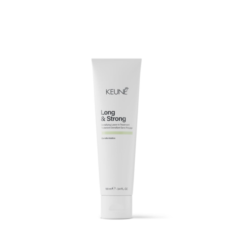 KEUNE Long & Strong Densifying Leave-in Treatment – Spēcinošs un matu augšanu veicinošs krēms, 100ml (254518)
