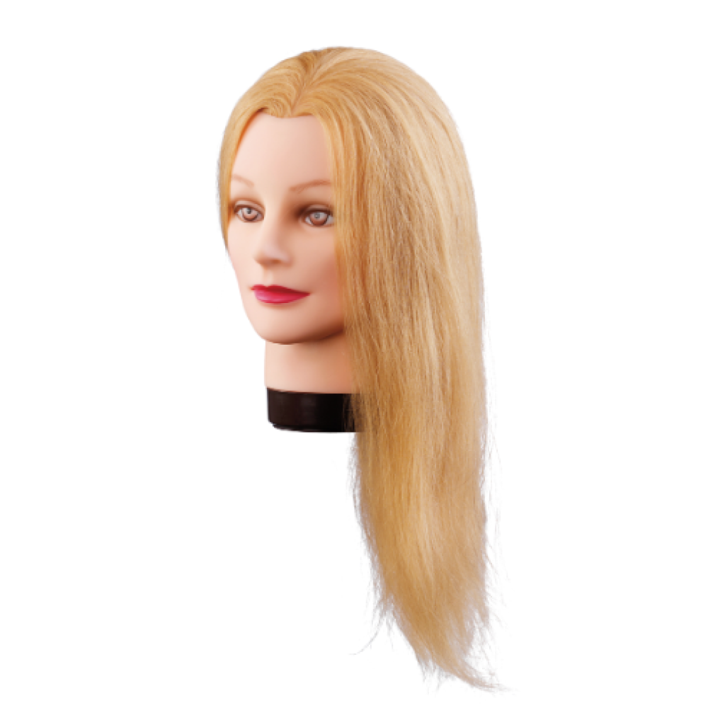 Manekena galva/manekens Lilly, blonde - ar naturāliem matiem, 40cm (7000833)
