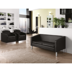 LUCKY BLACK WAITING-area SOFA - Trīsvietīgs dīvāns uzgaidāmajai zonai