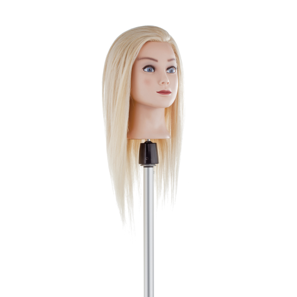 Manekena galva Helga, blonde - ar naturāliem matiem, 50cm (400.880)