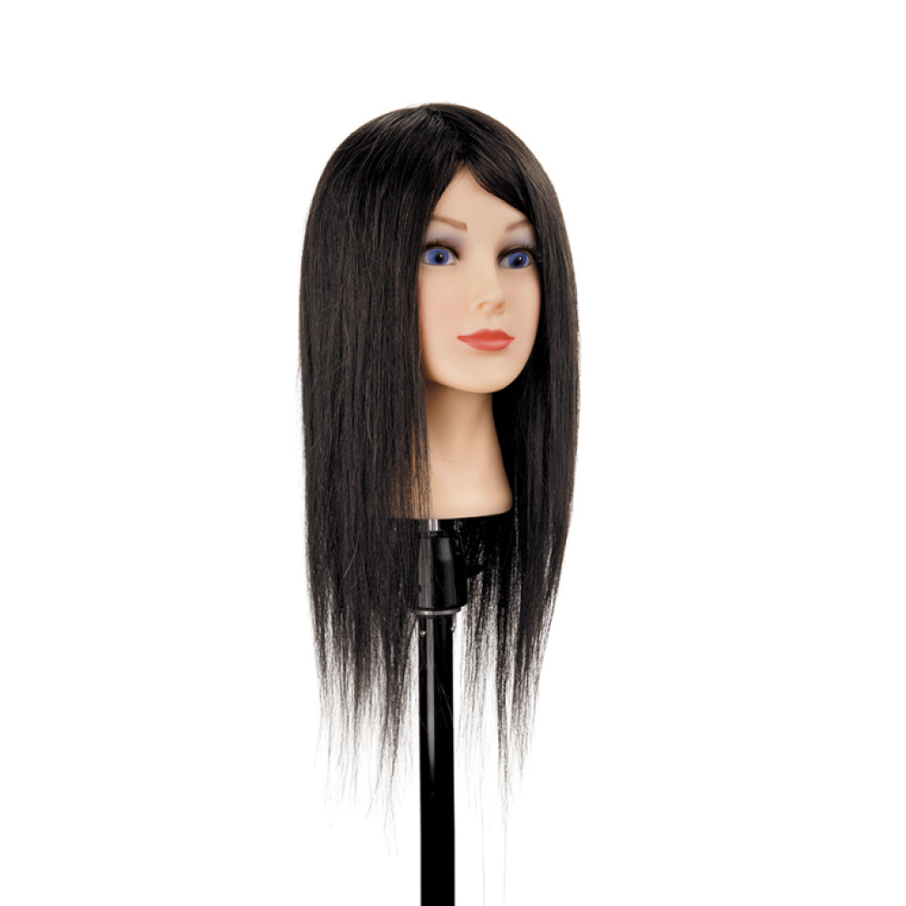 Manekena galva Milana, brown - ar naturāliem matiem, 45-50cm (401.808)