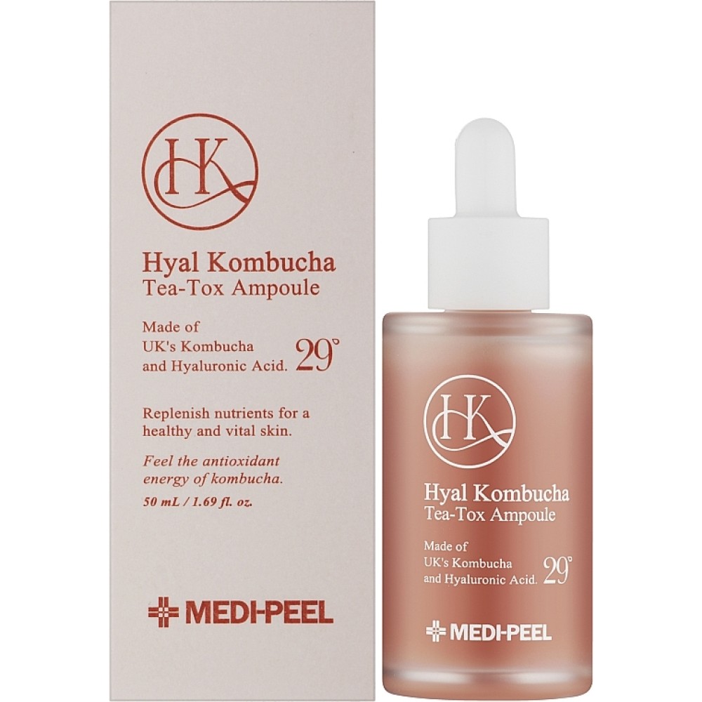 MEDI-PEEL Hyal Kombucha Tea-Tox Ampoule - Atjaunojoša ampula, 50ml