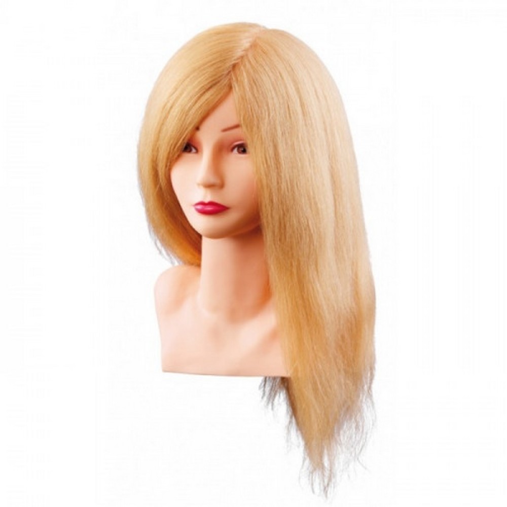 Manekena galva/manekens Louisa, blonde ar naturāliem matiem 40cm