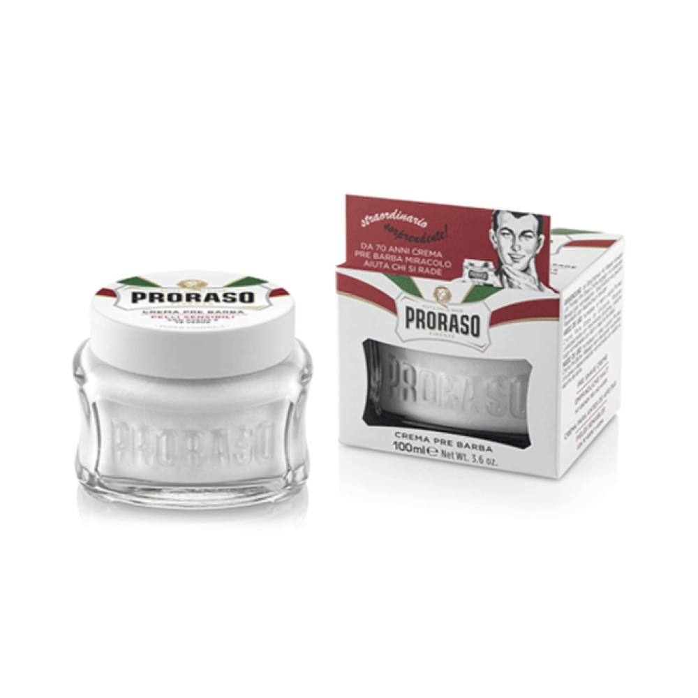 PRORASO Sensitive Pre Shave cream Green Tea - Krēms pirms skūšanās jūtīgai ādai, 100ml