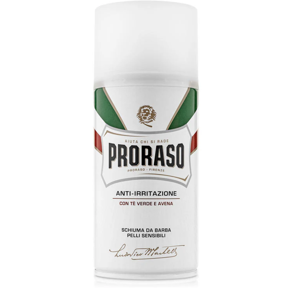 PRORASO Sensitive Shaving Foam Green Tea - Skūšanās putas ar zāļo tēju, 300ml
