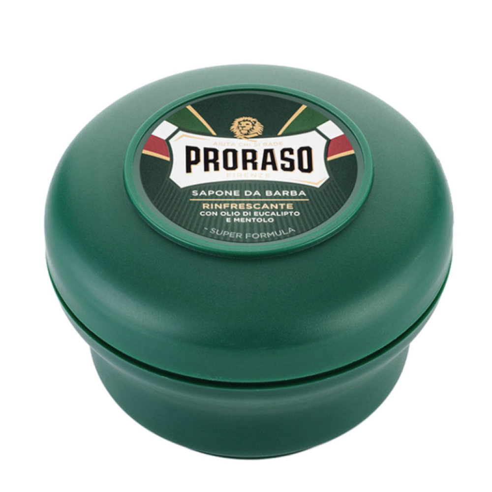 PRORASO Refreshing Shaving Soap With Eucalyptus Oil And Menthol - Skūšanās ziepes ar eikalipta eļļu un mentolu, 150ml