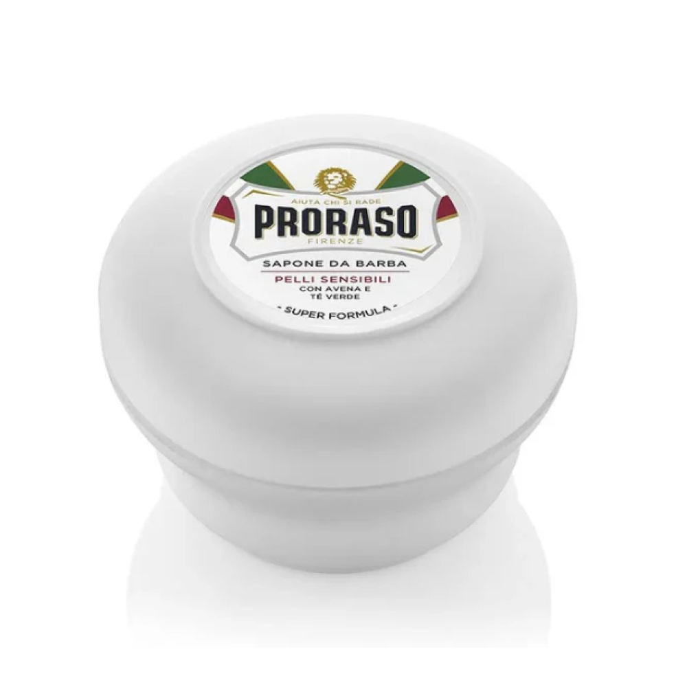 PRORASO Sensitive Shaving Soap With Green Tea Extract - Skūšanās ziepes ar zaļās tējas ekstraktu, 150ml