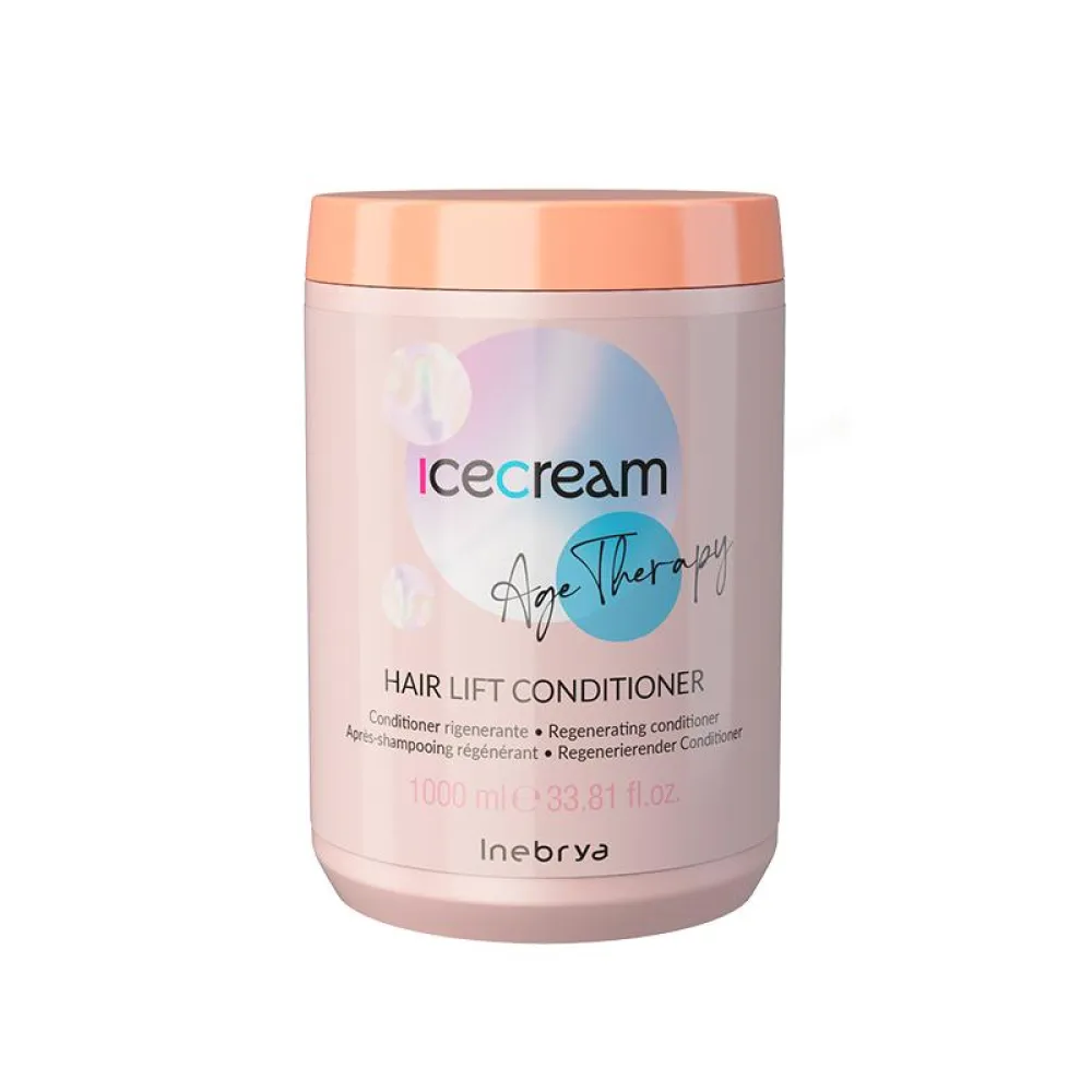 Inebrya Ice Cream Age Therapy Hair Lift Conditioner - Atjaunojošs, mitrinošs un barojošs kondicionieris, 1000ml