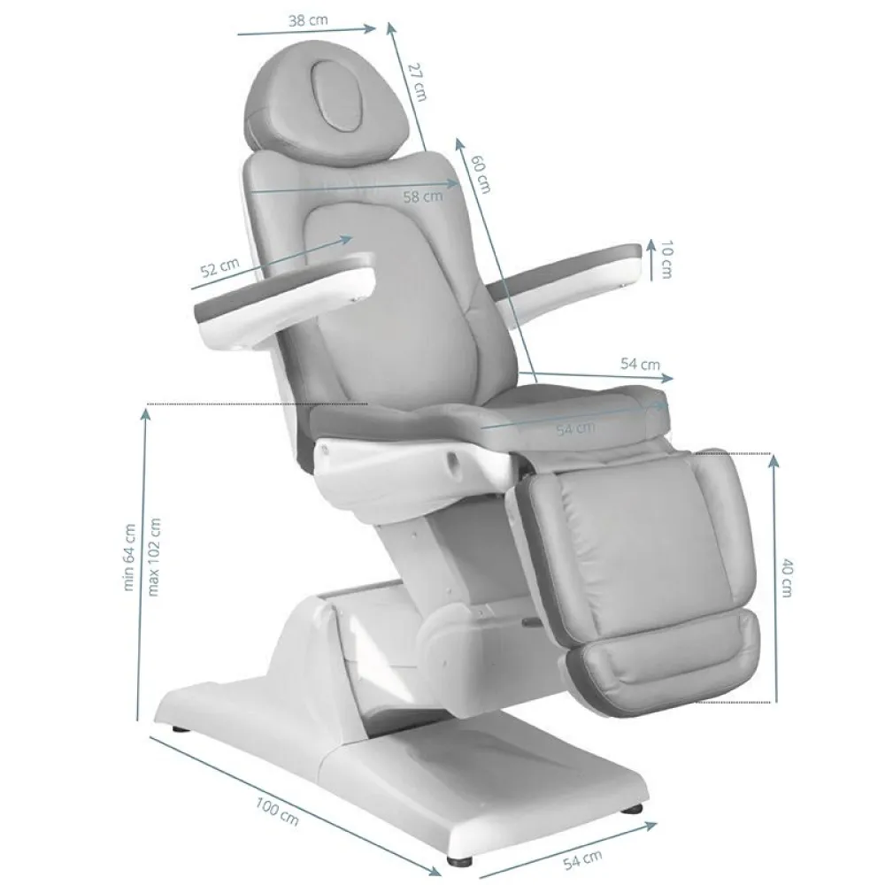 Electric beauty chair Azzurro 870 3 engine, gray Electric beauty chair Azzurro 870 3 engine, gray
