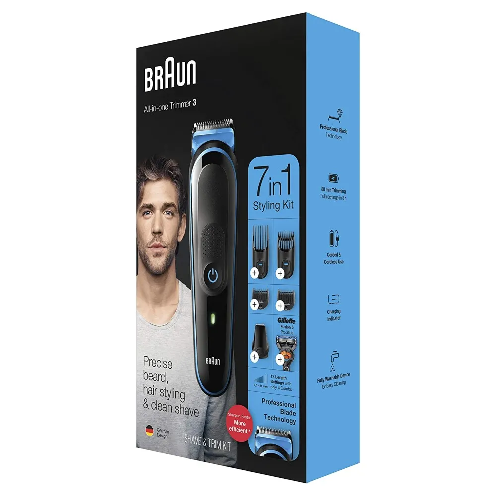 BRAUN MATU UN BĀRDAS TRIMMERU KOMPLEKTS 7IN1 - MGK 3245