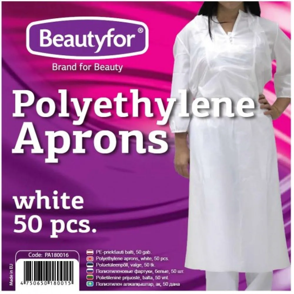 Beautyfor vienreizējie priekšauti, 50gab. Beautyfor vienreizējie priekšauti, 50gab.