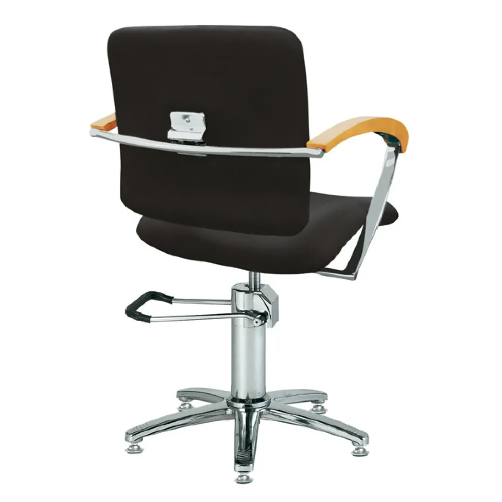 Styling hairdresser chair London B, armrest beech/ armrest black Styling hairdresser chair London B, armrest beech/ armrest black