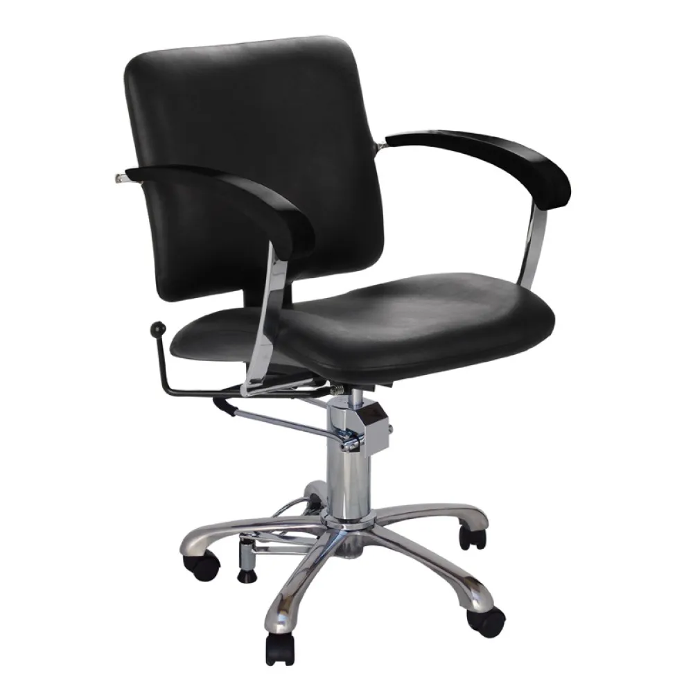 Styling hairdresser chair London D, armrest beech/ armrest black Styling hairdresser chair London D, armrest beech/ armrest black