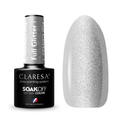 CLARESA Full Glitter 1 - Стойкий гибридный гель лак для ногтей, 5ml