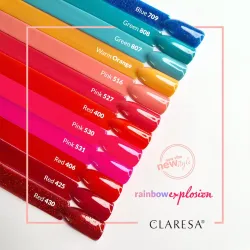 CLARESA RED 406 - Стойкий гибридный гель лак для ногтей, 5ml