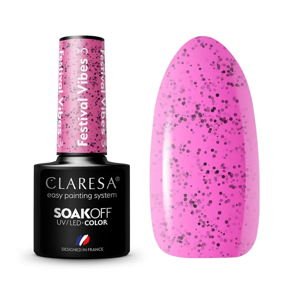 CLARESA Festival vibes 3 - Gela nagu laka, 5ml CLARESA Festival vibes 3 - Gela nagu laka, 5ml